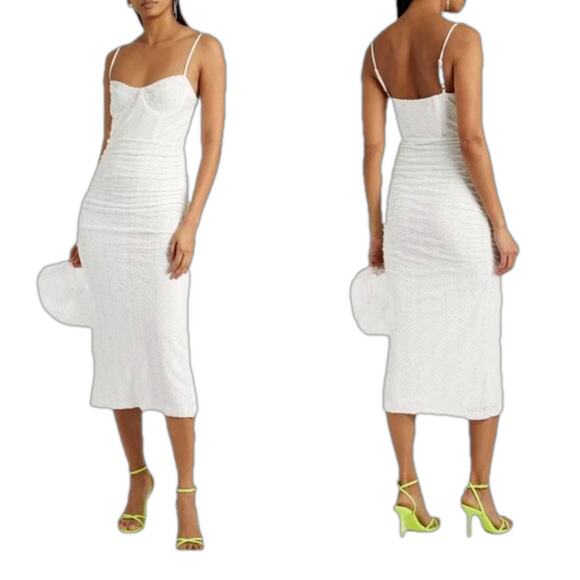 Jonathan Simkhai Dress Eyelet Size Medium NWT - Picture 6 of 12